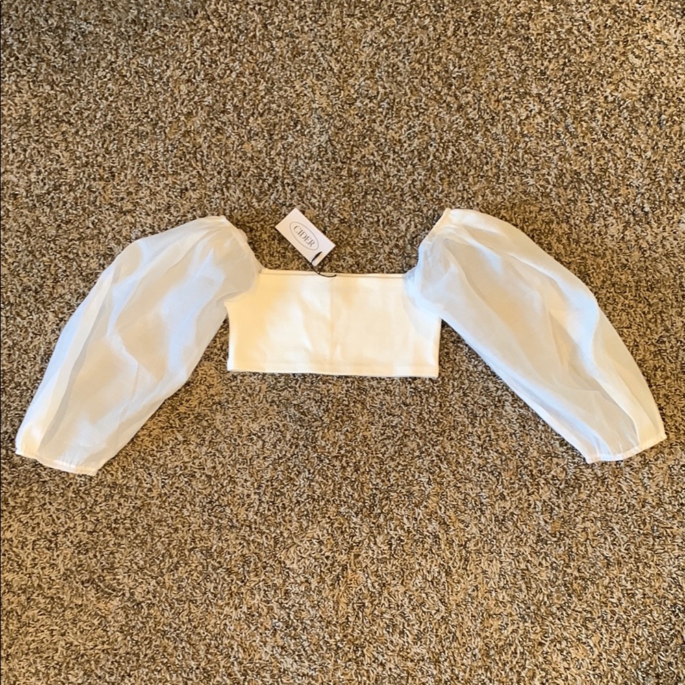 Cider White Crop Top